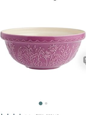 Mason Cash In the Meadow Purple Daisy Mixing Bowl 2.85 qt. capacity